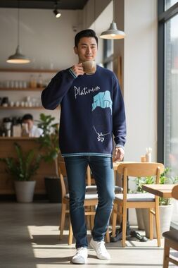 New Sullivan Premium Superior Men's Sweater Size 2XL Blue Made in Korea